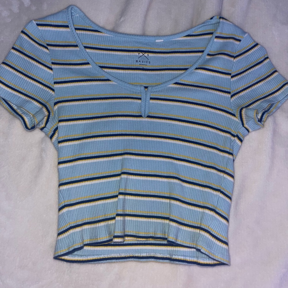 striped crop top